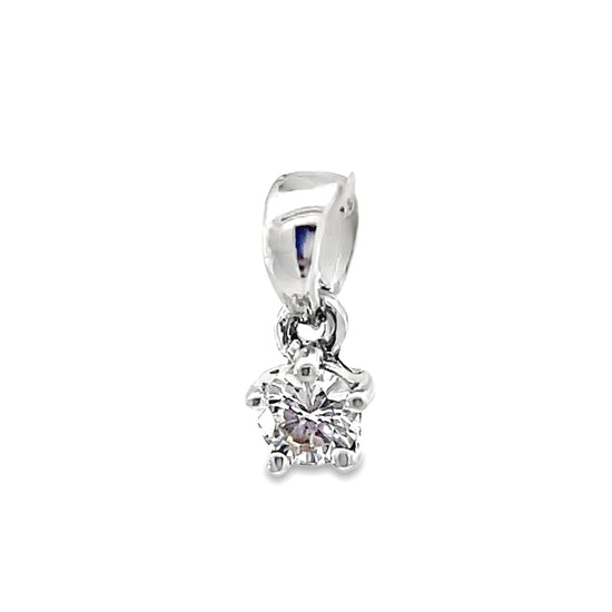 18K WHITE GOLD DIAMOND PENDANT - 0024489