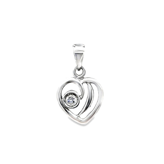18K WHITE GOLD DIAMOND PENDANT - 0024492