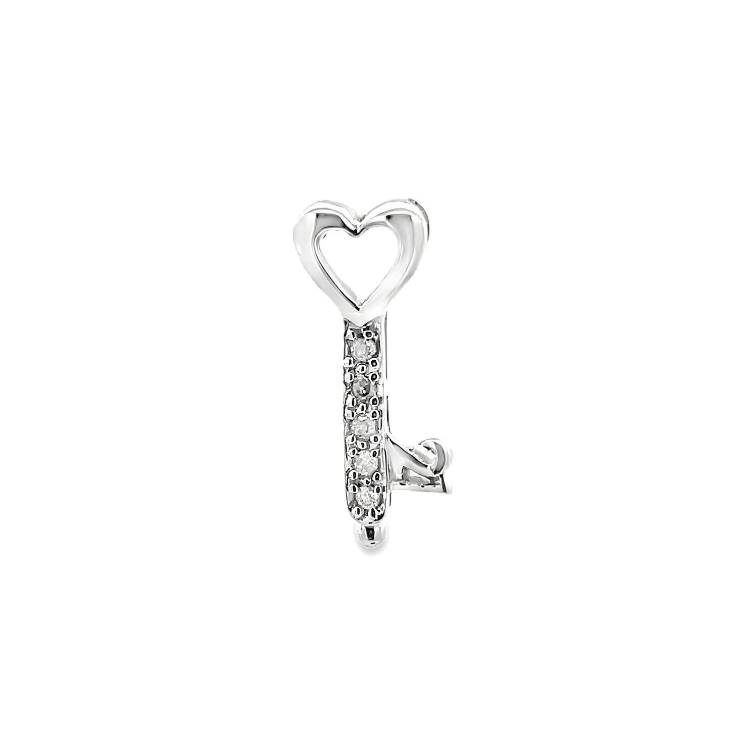 18K WHITE GOLD DIAMOND PENDANT - 0024494