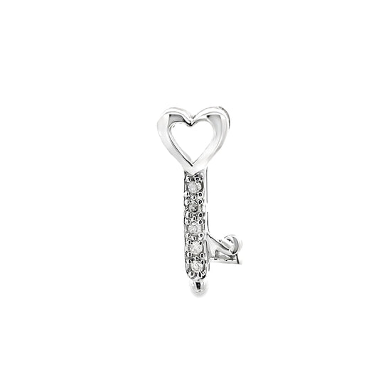 18K WHITE GOLD DIAMOND PENDANT - 0024494