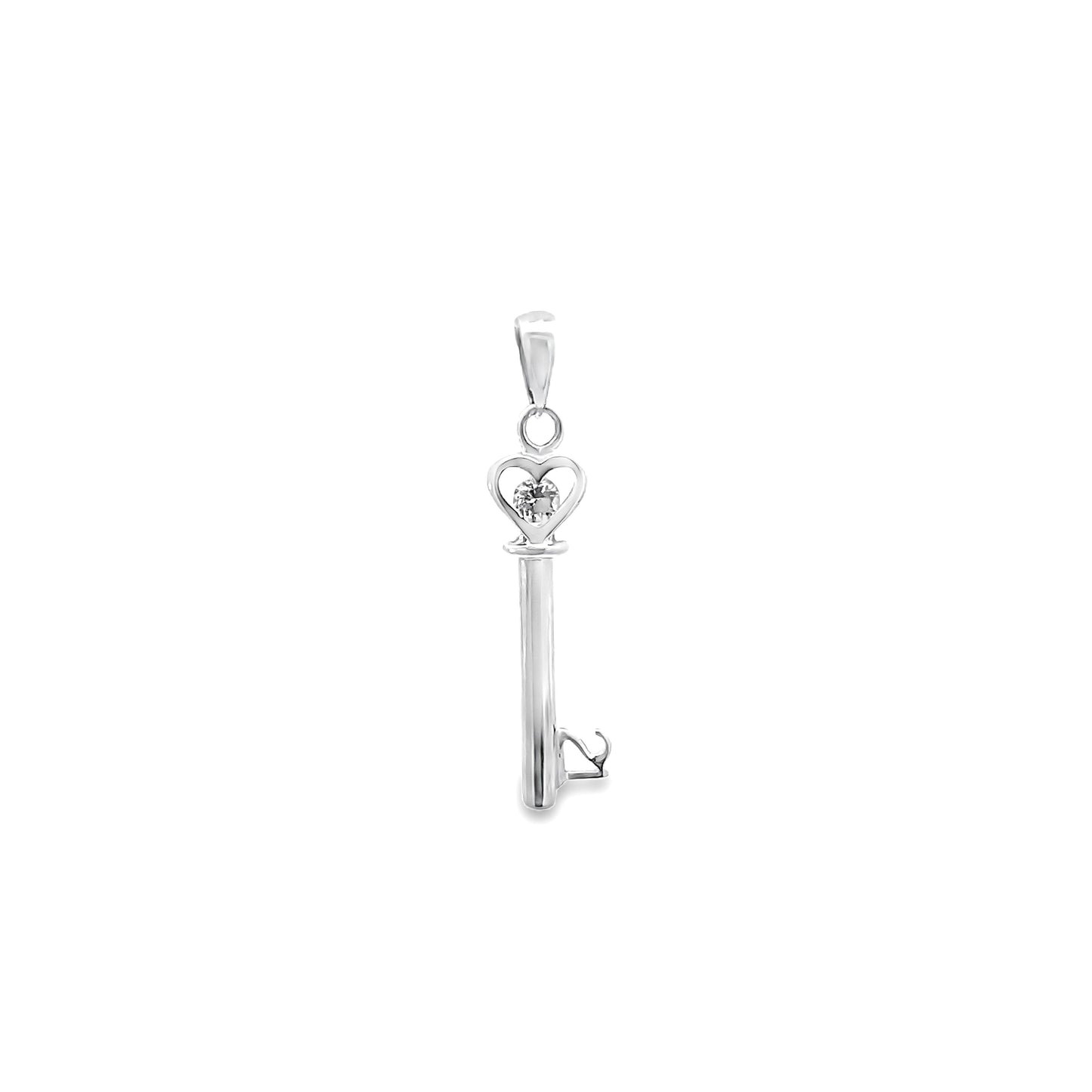 18K WHITE GOLD DIAMOND PENDANT - 0024495