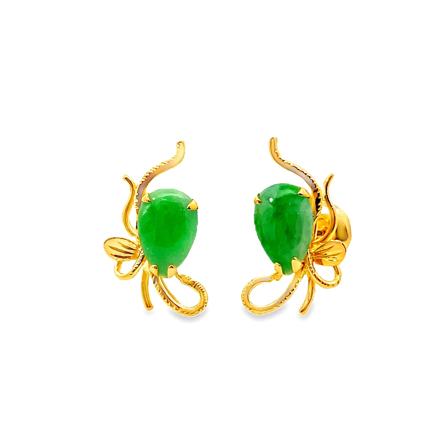 20K GOLD STONE EARRINGS - 0024532