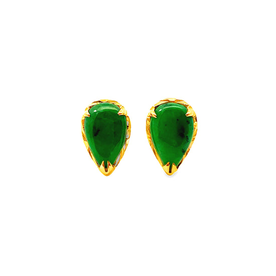 20K GOLD STONE EARRINGS - 0024533