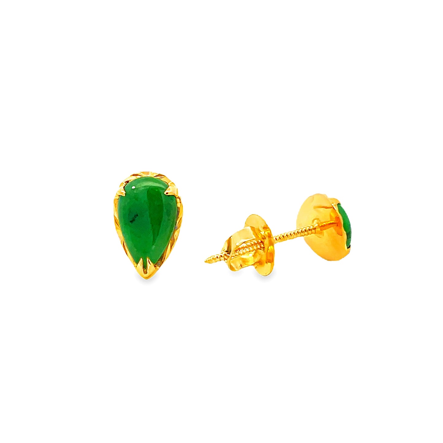 20K GOLD STONE EARRINGS - 0024533
