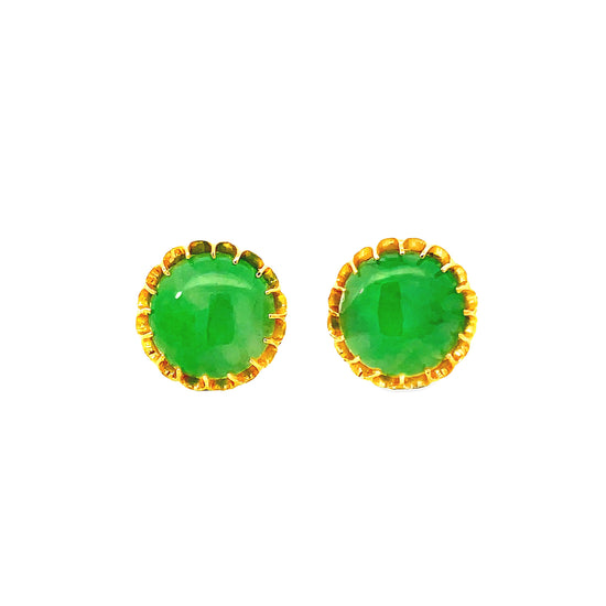 20K GOLD STONE EARRINGS - 0024534