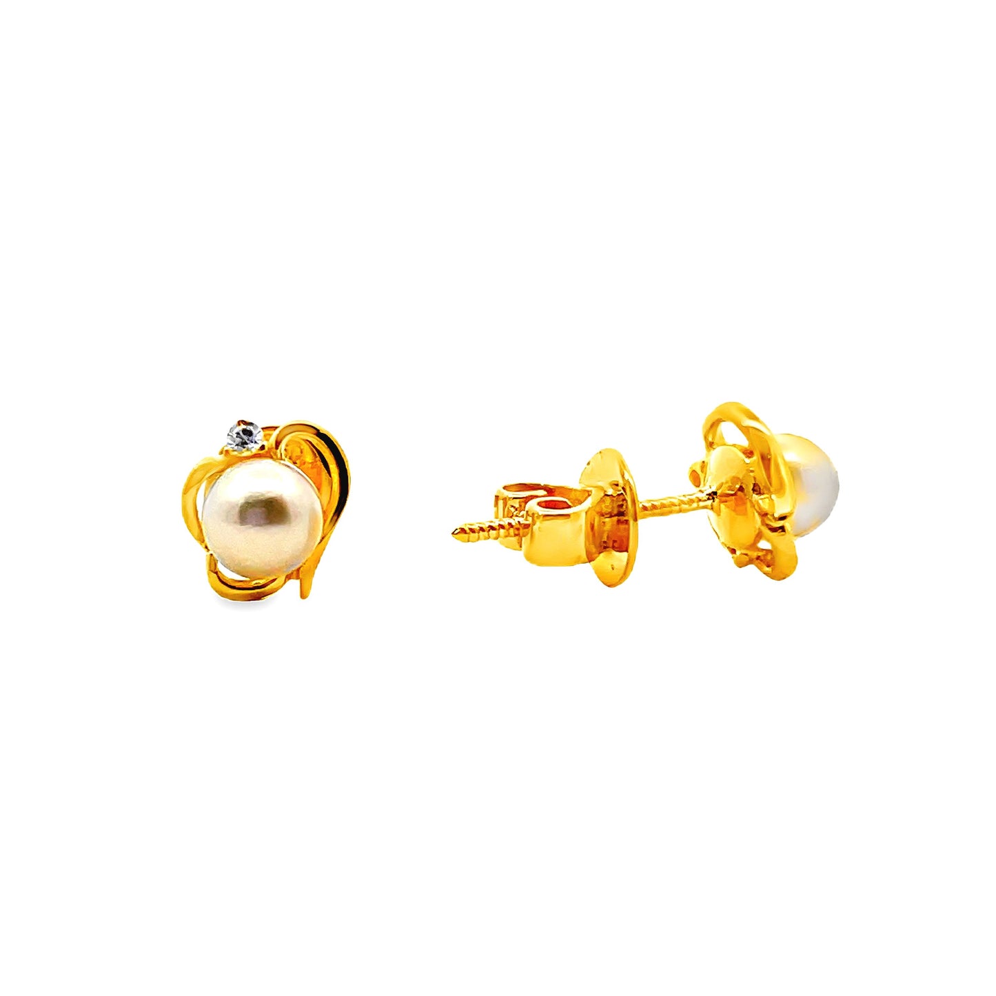 20K GOLD STONE EARRINGS - 0024537