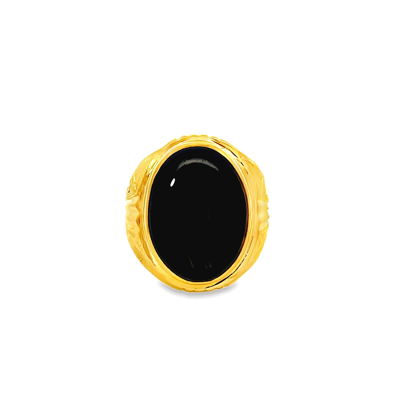 20K GOLD STONE RING - 0024546