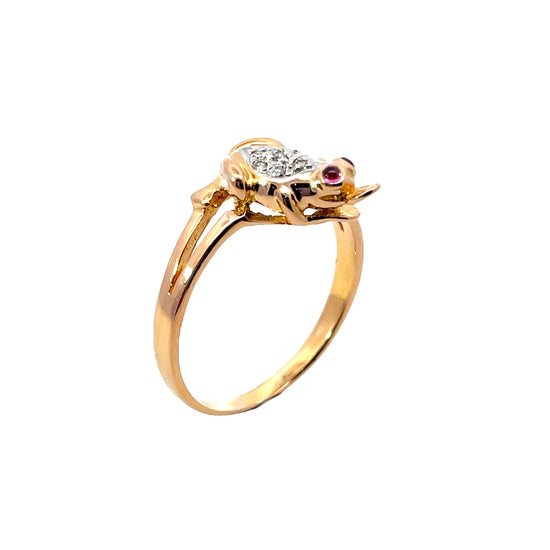 20K GOLD DIAMOND RING - 0024561