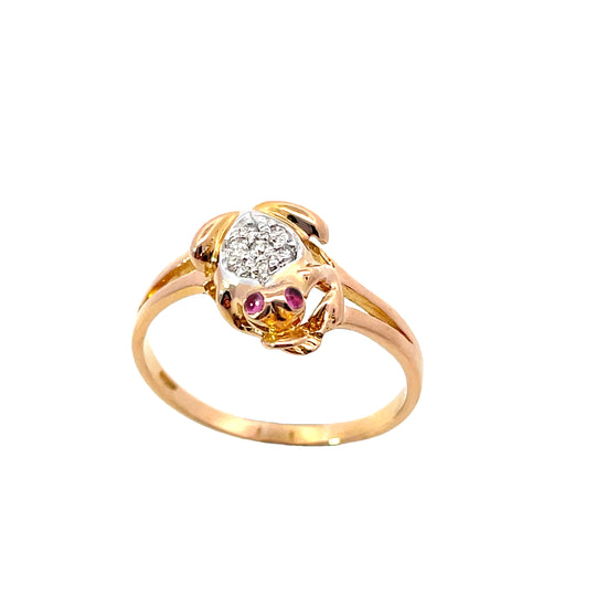 20K GOLD DIAMOND RING - 0024561