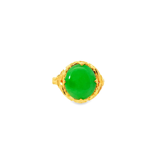 20K GOLD STONE RING - 0024554