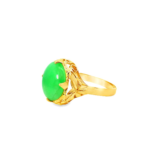 20K GOLD STONE RING - 0024554