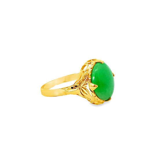 20K GOLD STONE RING - 0024554