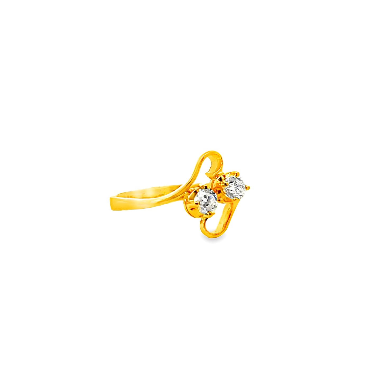 20K GOLD STONE RING - 0024556