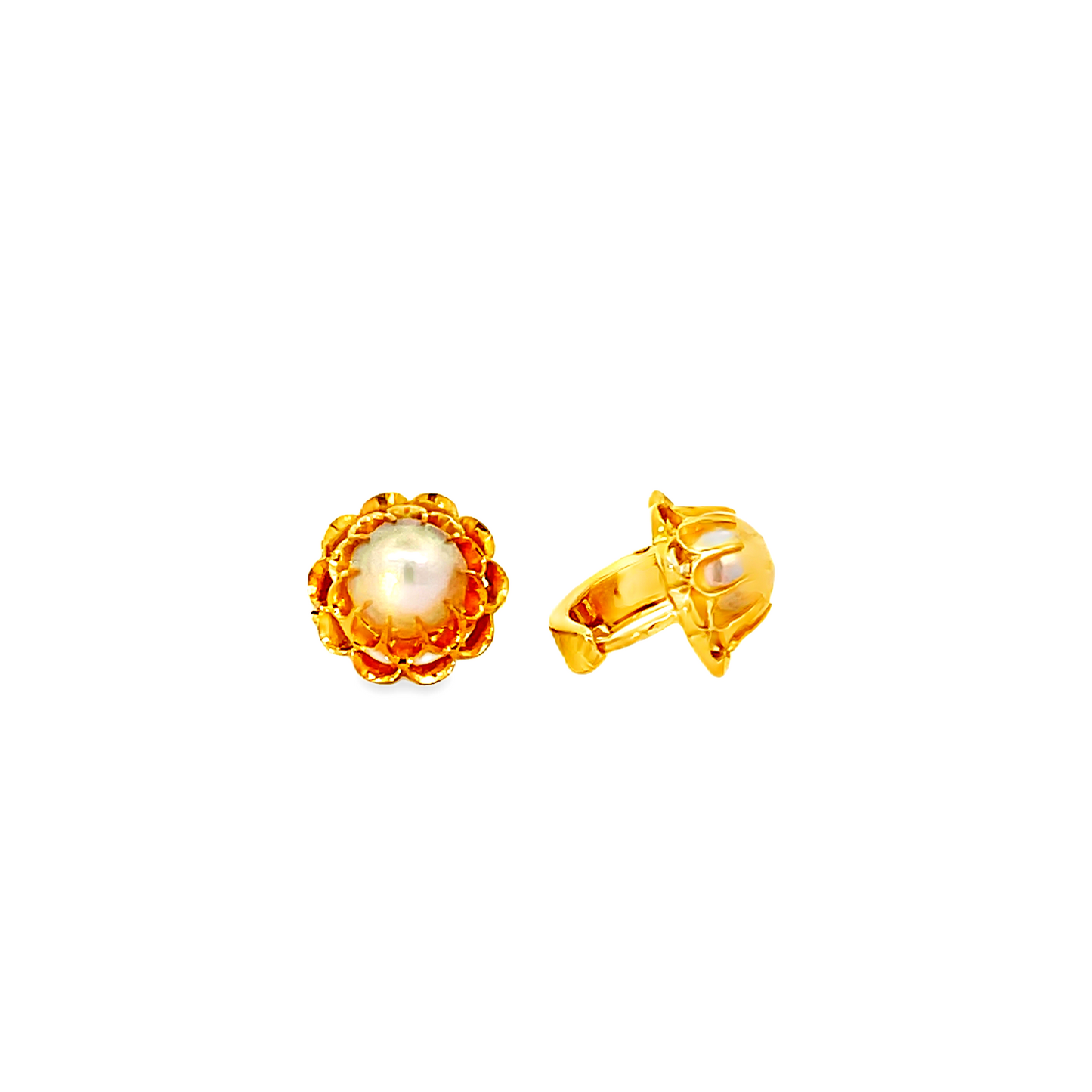 20K GOLD STONE EARRINGS - 0024777