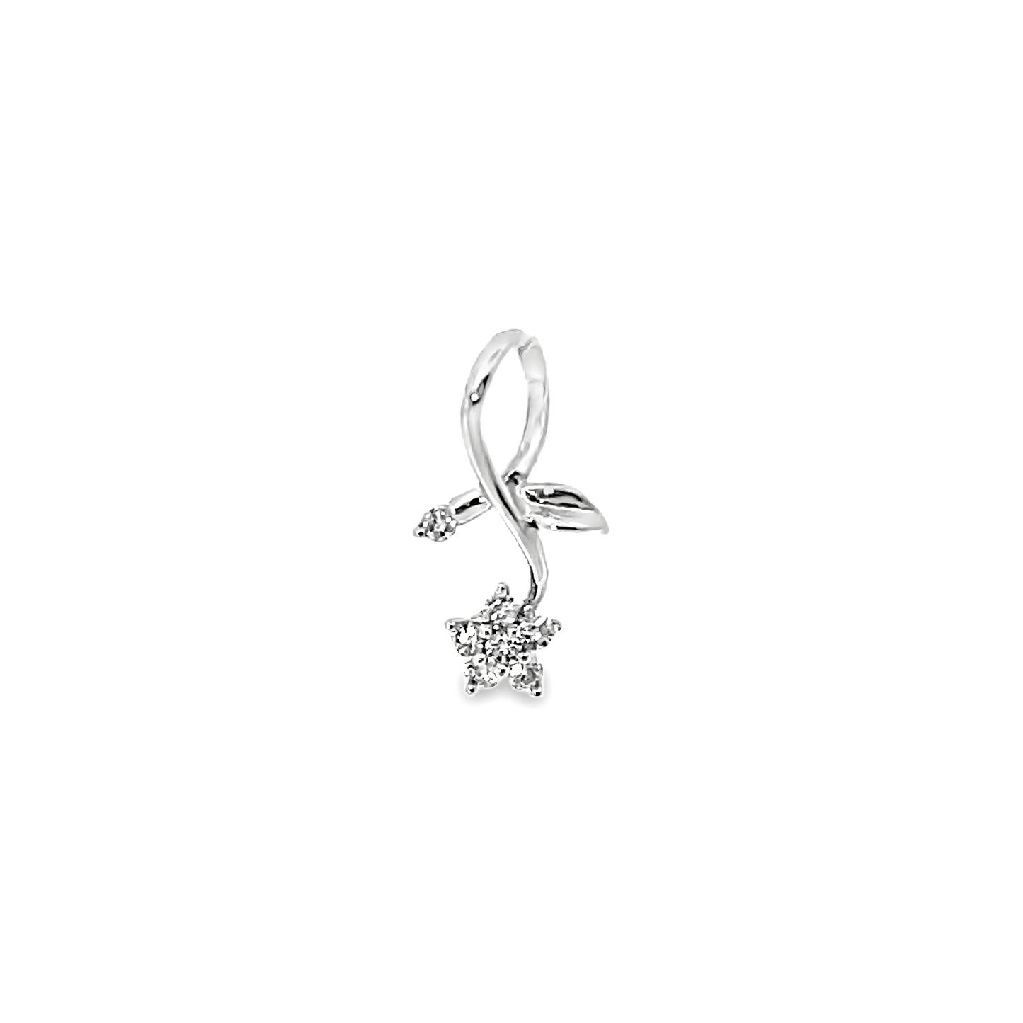 18K WHITE GOLD DIAMOND PENDANT - 0024781