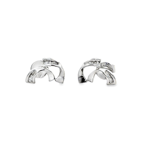 18K WHITE GOLD DIAMOND EARRINGS - 0024785