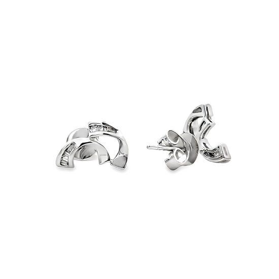 18K WHITE GOLD DIAMOND EARRINGS - 0024785