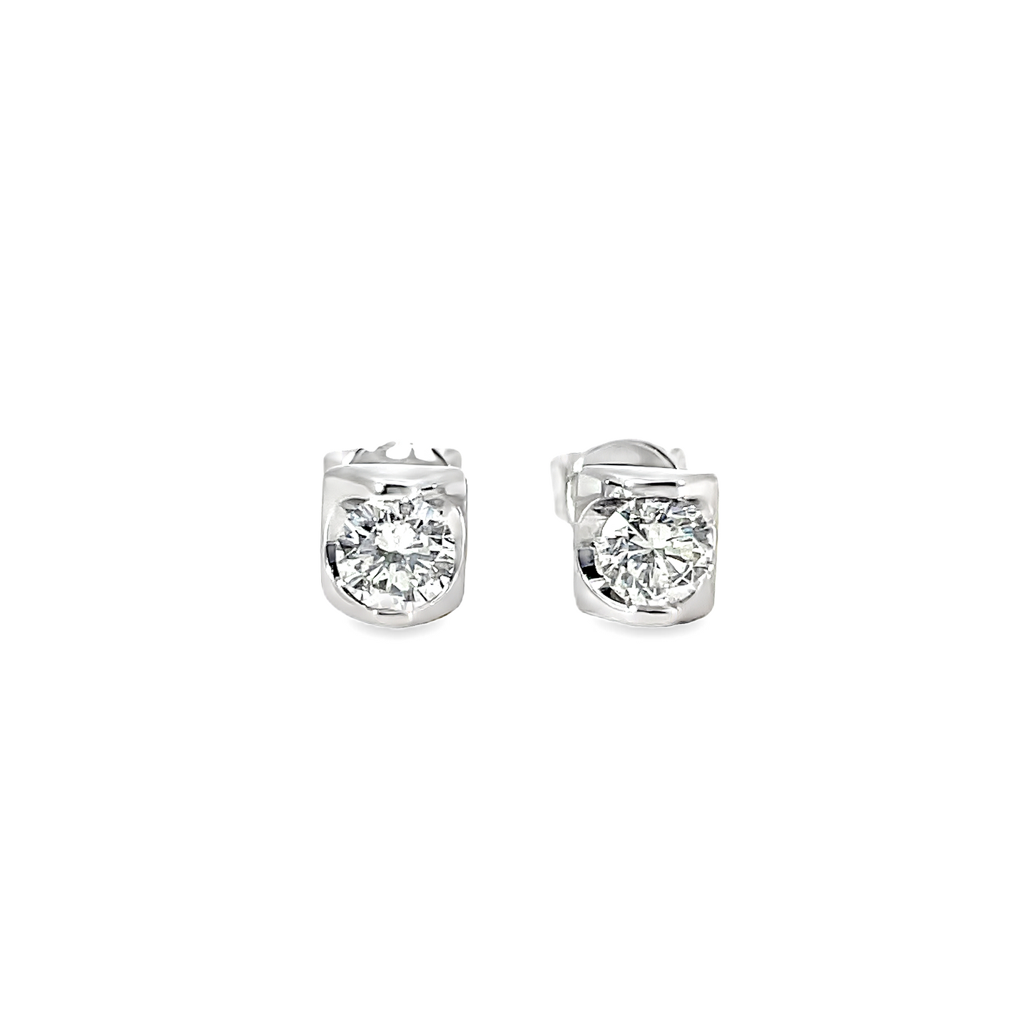 18K WHITE GOLD DIAMOND EARRINGS - 0024787