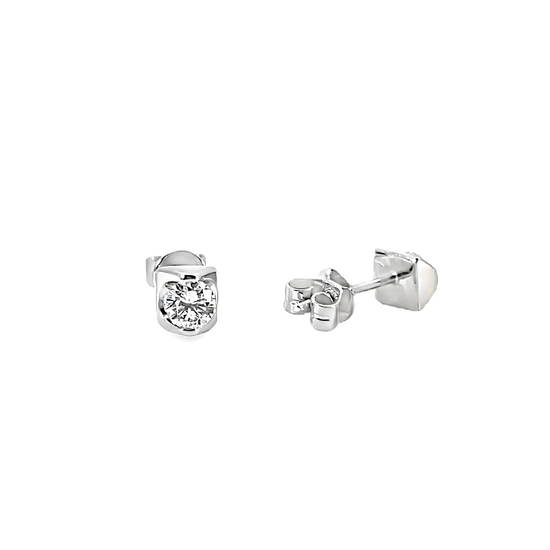 18K WHITE GOLD DIAMOND EARRINGS - 0024787