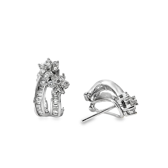 18K WHITE GOLD DIAMOND EARRINGS - 0024788