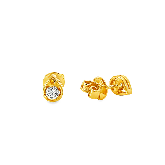 20K GOLD DIAMOND EARRINGS - 0024796