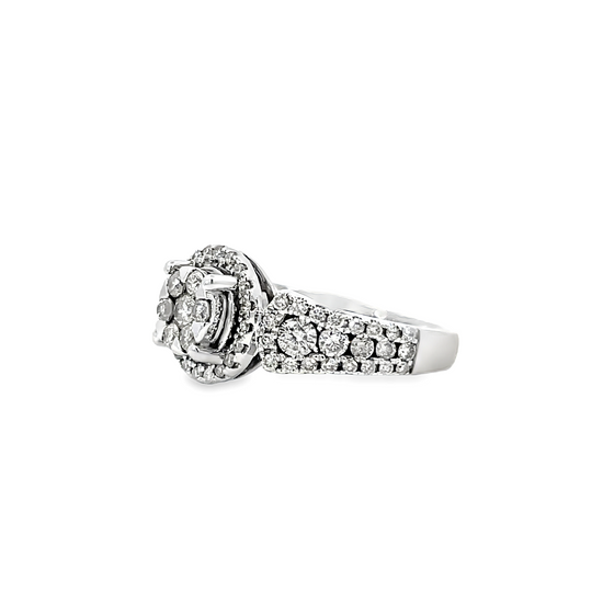 18K WHITE GOLD DIAMOND RING - 0024809