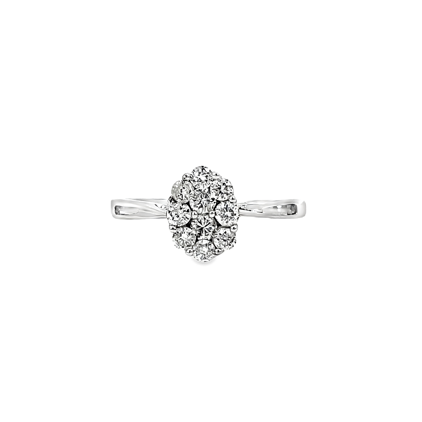 18K WHITE GOLD DIAMOND RING - 0024811