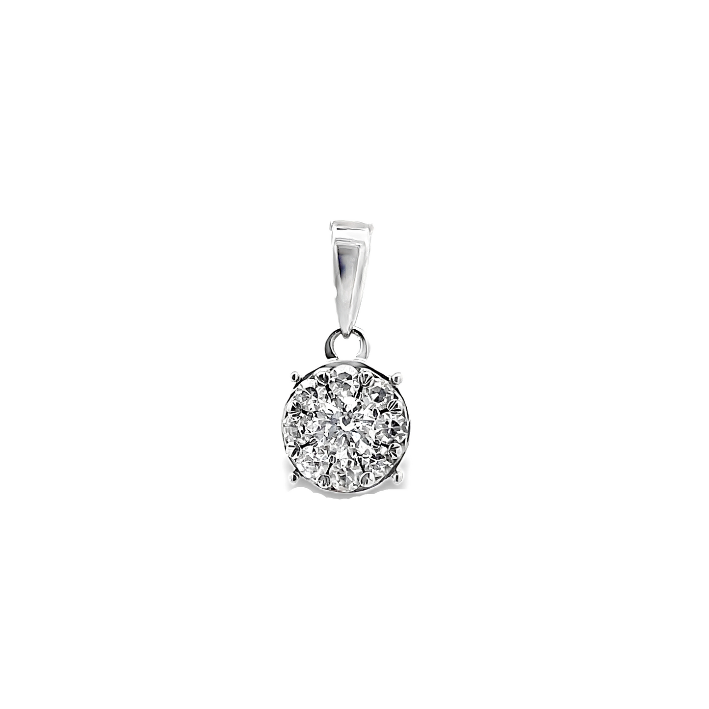 18K WHITE GOLD DIAMOND PENDANT - 0024816