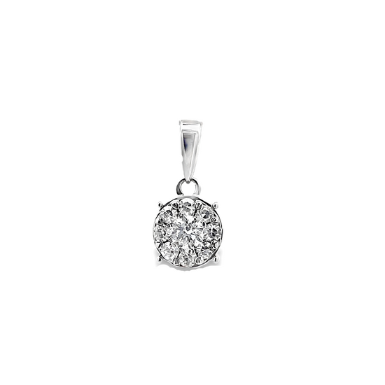 18K WHITE GOLD DIAMOND PENDANT - 0024816