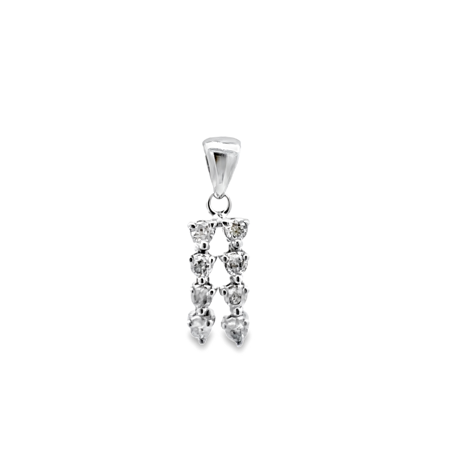 18K WHITE GOLD DIAMOND PENDANT - 0024821