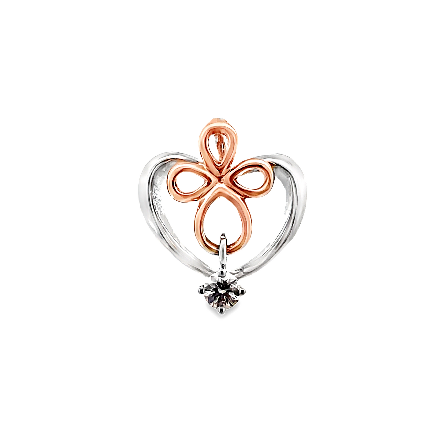 18K WHITE GOLD DIAMOND PENDANT - 0024822