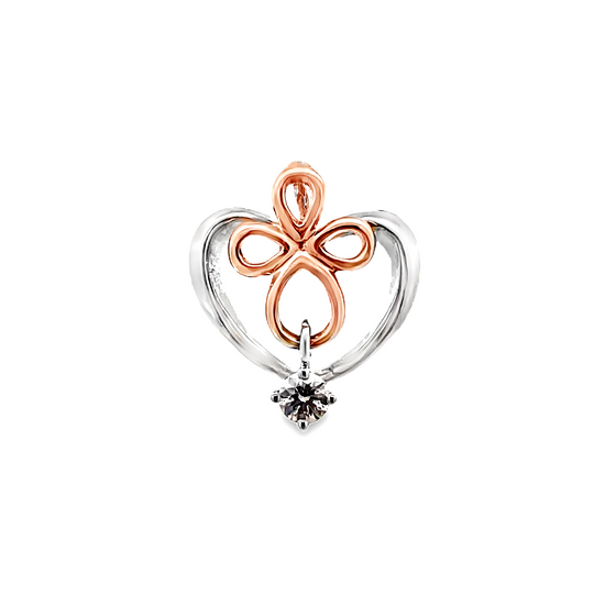 18K WHITE GOLD DIAMOND PENDANT - 0024822