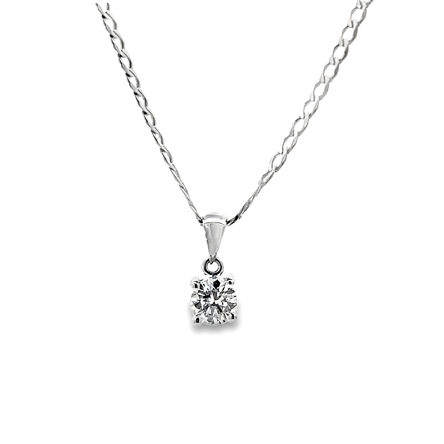 18K WHITE GOLD DIAMOND CHAIN - 0024828