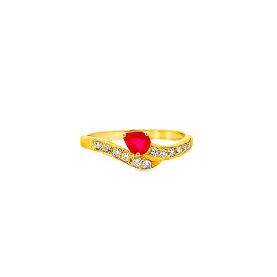 18K GOLD DIAMOND RING - 0024830