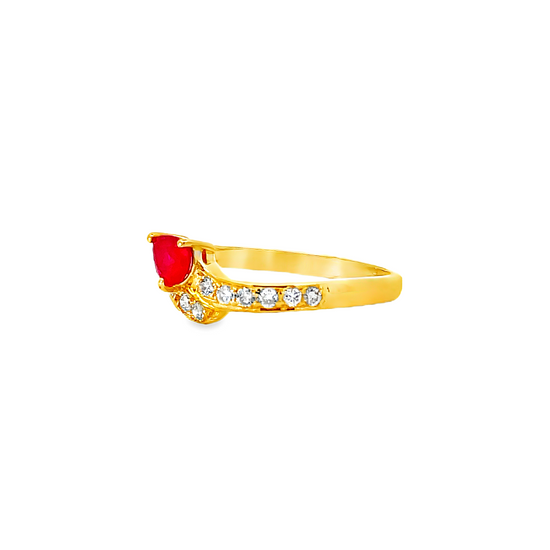 18K GOLD DIAMOND RING - 0024830