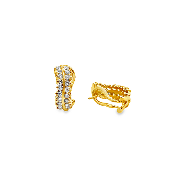 18K GOLD DIAMOND EARRINGS - 0024850