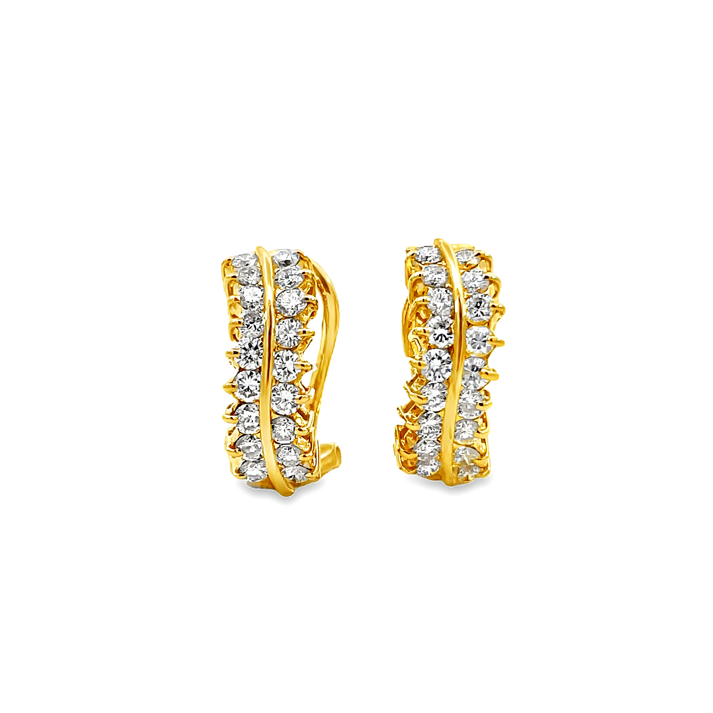 18K GOLD DIAMOND EARRINGS - 0024850