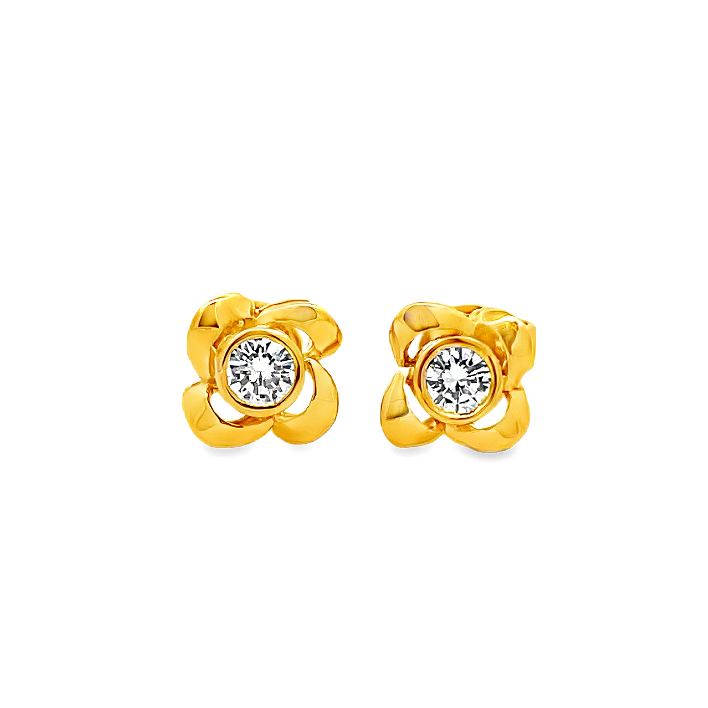20K GOLD DIAMOND EARRINGS - 0024871