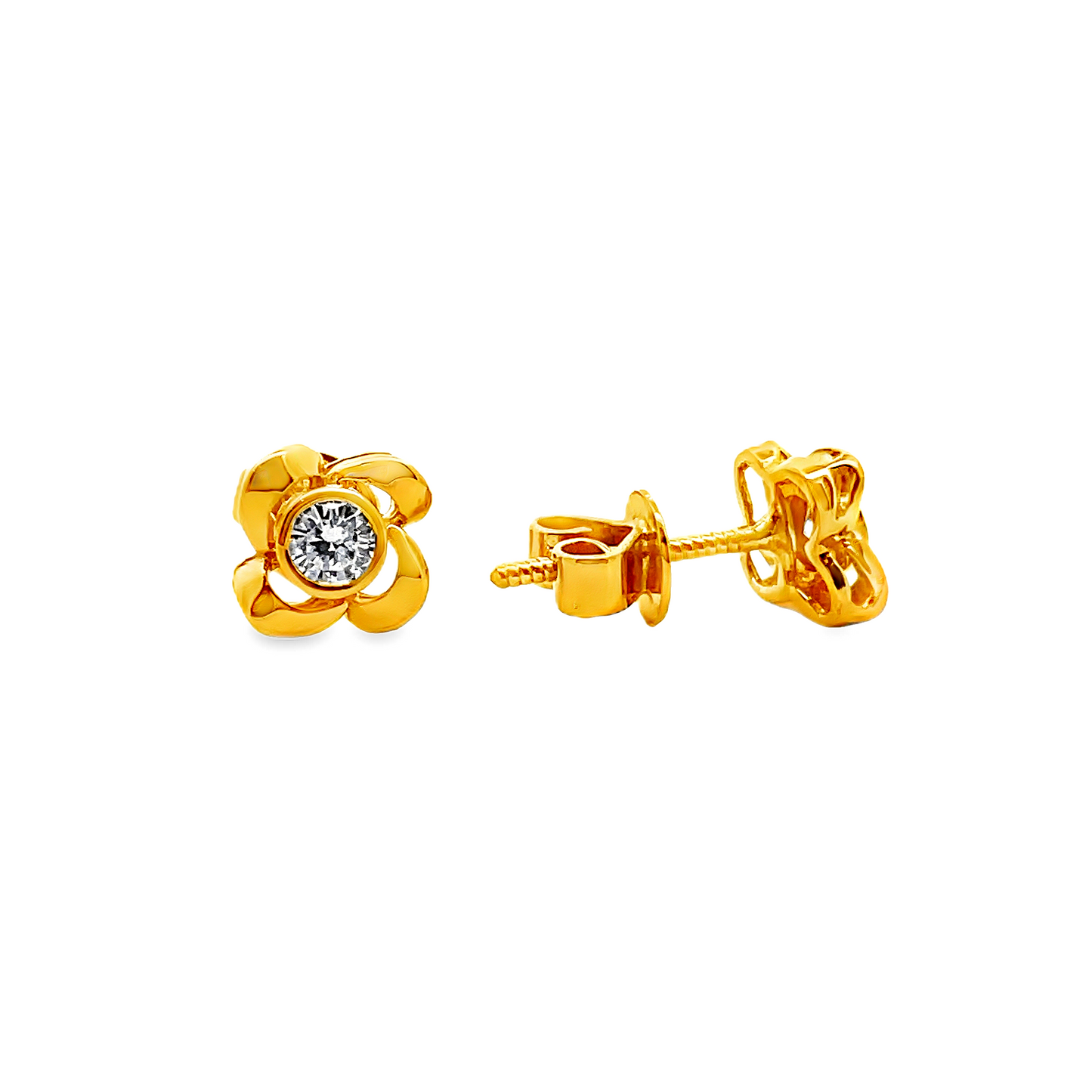 20K GOLD DIAMOND EARRINGS - 0024871