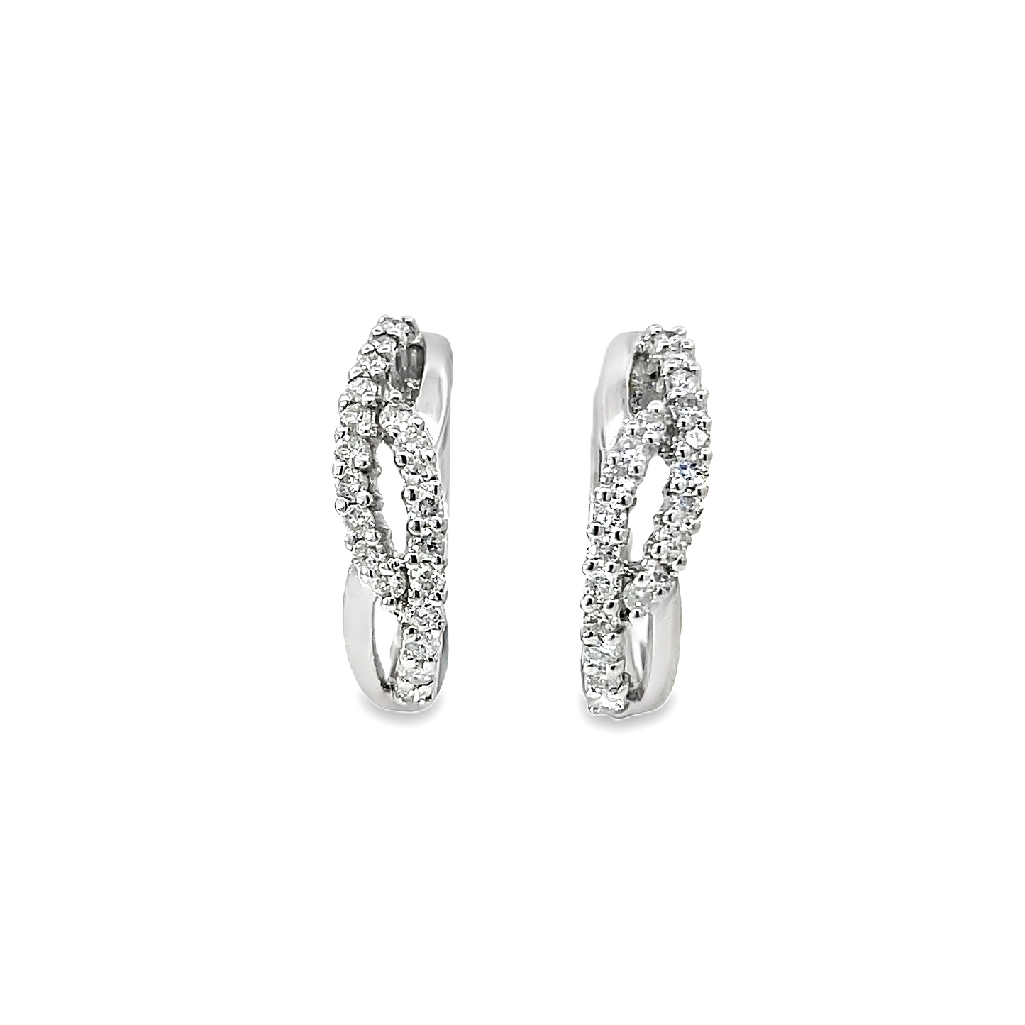 18K WHITE GOLD DIAMOND EARRINGS - 0024886