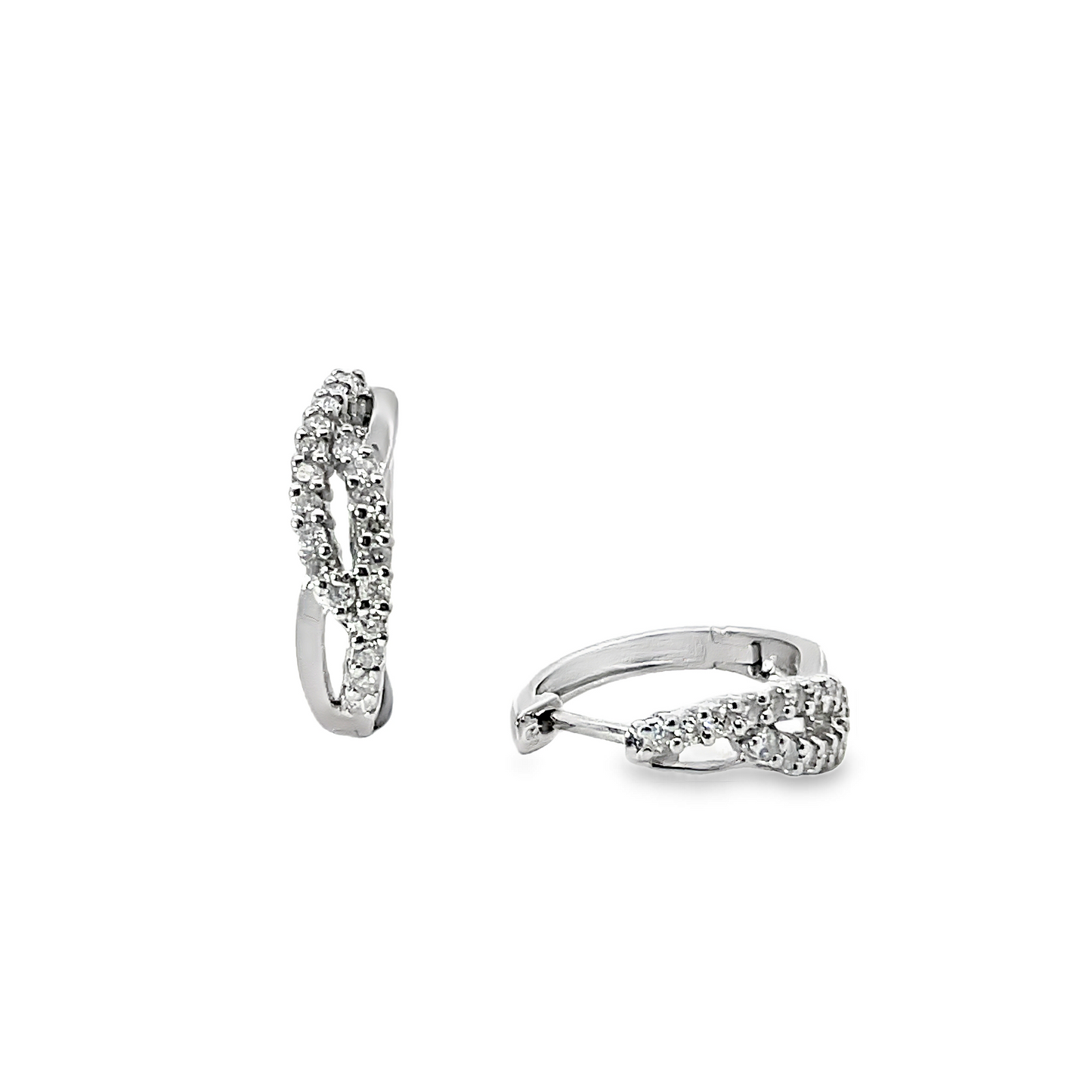 18K WHITE GOLD DIAMOND EARRINGS - 0024886