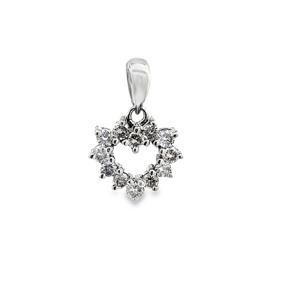 18K WHITE GOLD DIAMOND PENDANT - 0024882