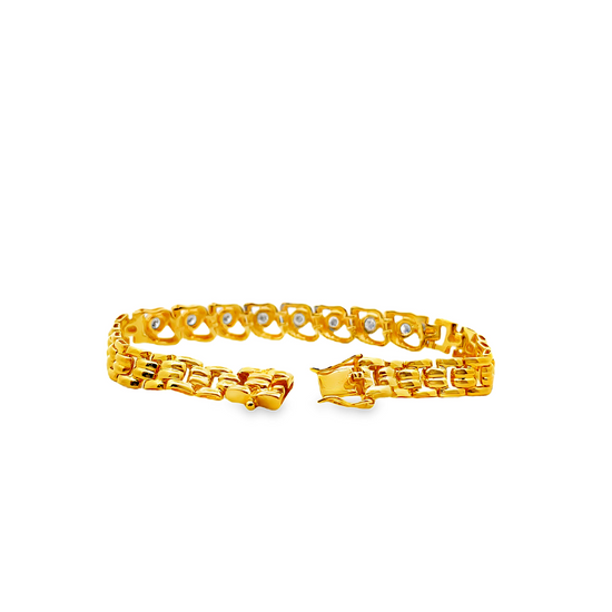 20K GOLD DIAMOND BRACELET - 0025075