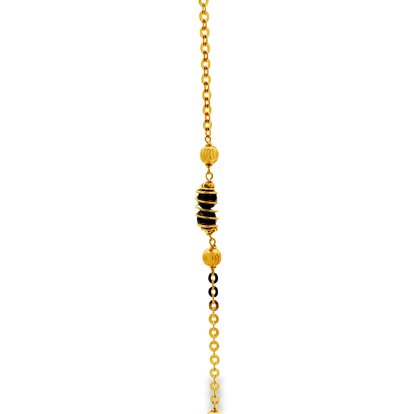 22K GOLD STONE CHAIN - 0025077