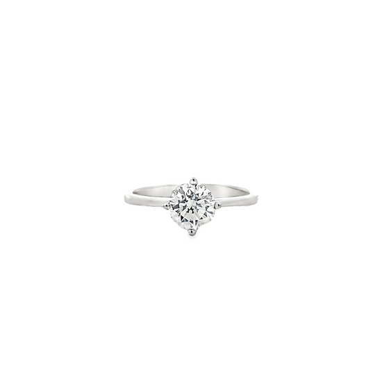 18K WHITE GOLD DIAMOND RING - 0025078