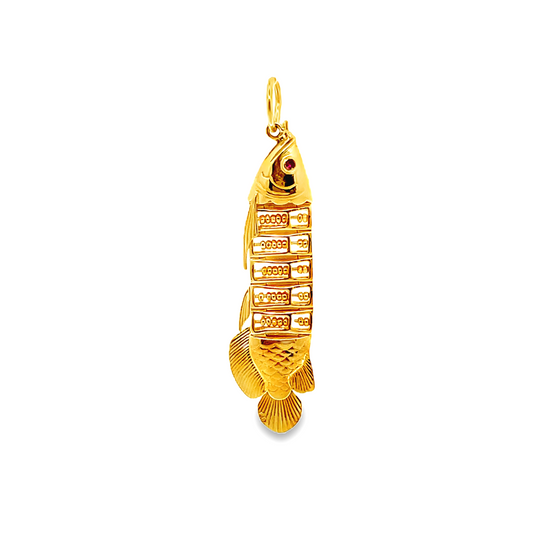 22K GOLD STONE PENDANT - 0025084
