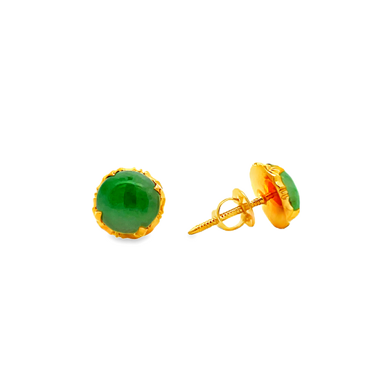 20K GOLD STONE EARRINGS - 0025087