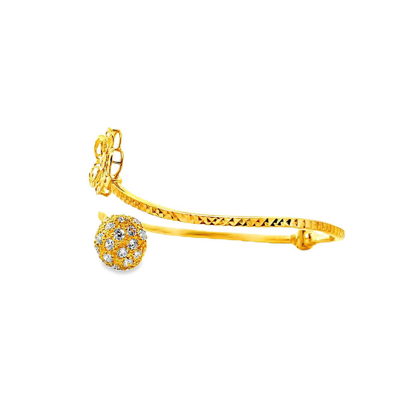 22K GOLD STONE BANGLE - 0025091