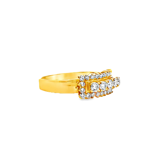 20K GOLD DIAMOND RING - 0025093