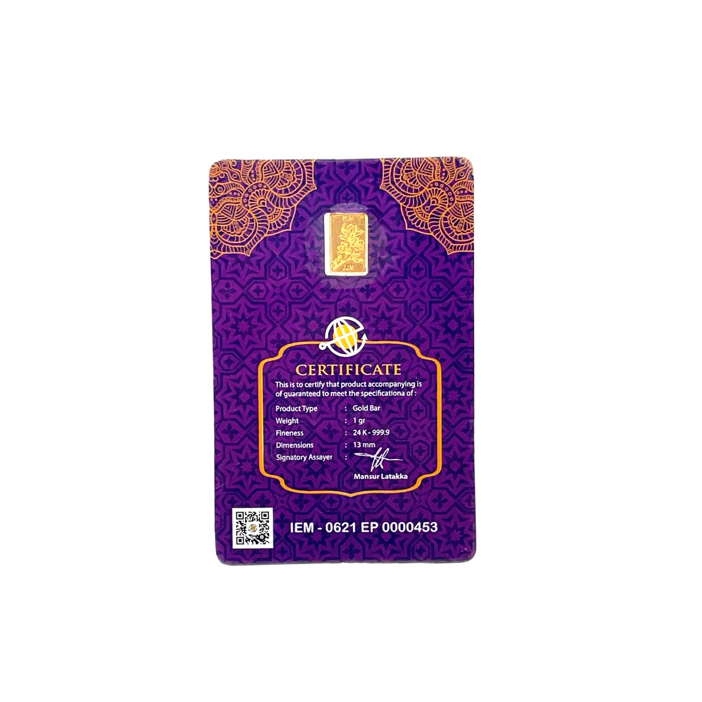 24K WAFER GOLD BAR - 0025166